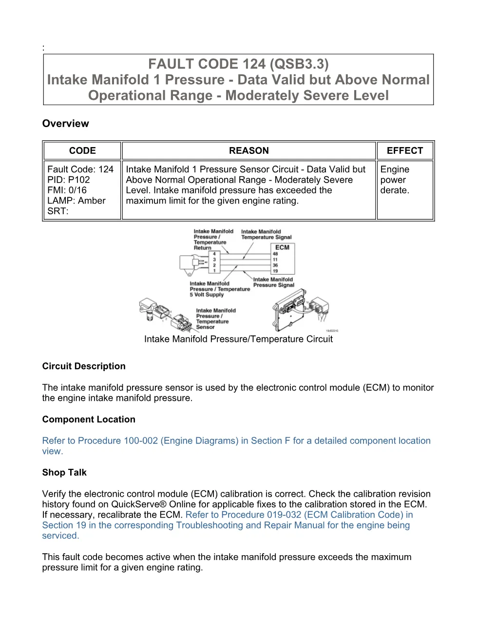 Cummins Code 124 Troubleshooting Manual — ISB6.7 CM2150 DTC Code - preview page 1 of 3