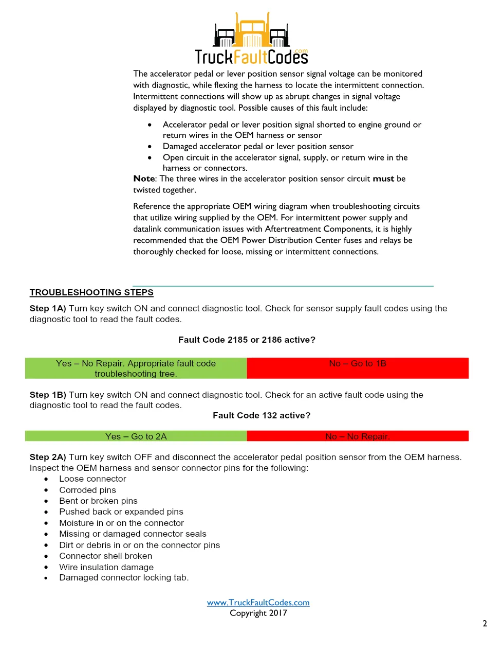 Cummins code 132 Workshop Reference Code 132 – 5 pages – PDF - preview page 2 of 3