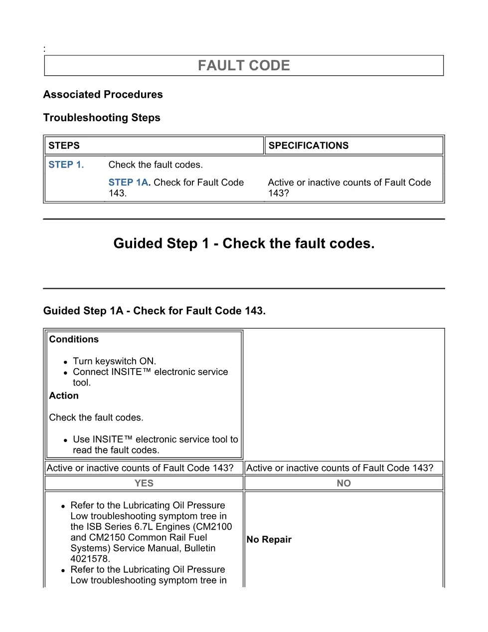 Cummins code 143 Diagnostic Troubleshooting — Fault Code 143 - page 3 is available after signing in