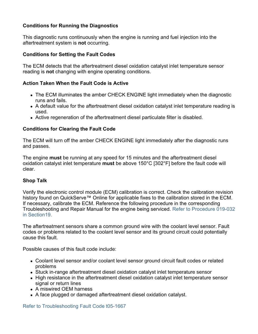 Cummins code 1667 Troubleshooting Manual — Fault Code 1667 — PDF, - preview page 2 of 3