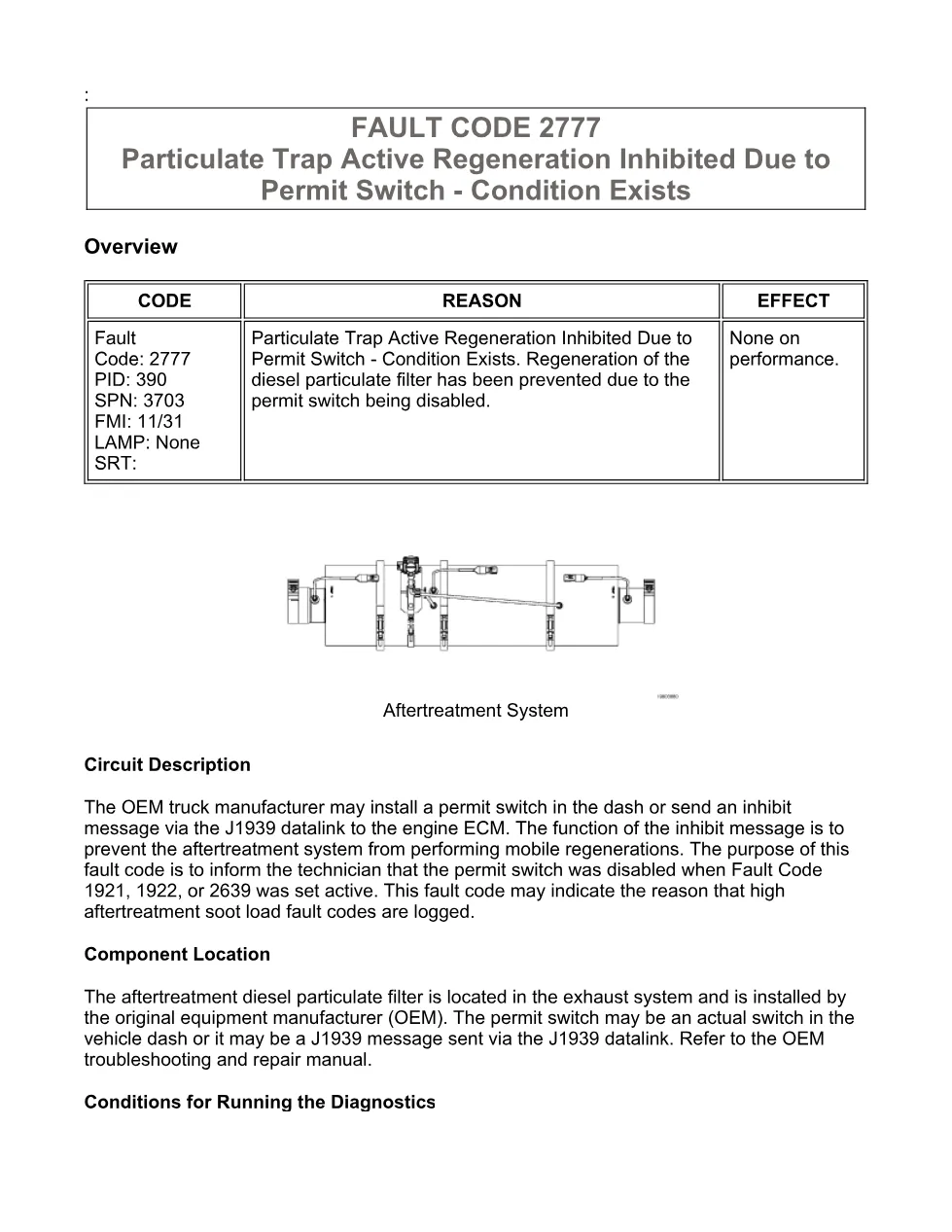 Cummins code 2777 manual — Fault Code 2777 Aftertreatment – Guide - preview page 1 of 3