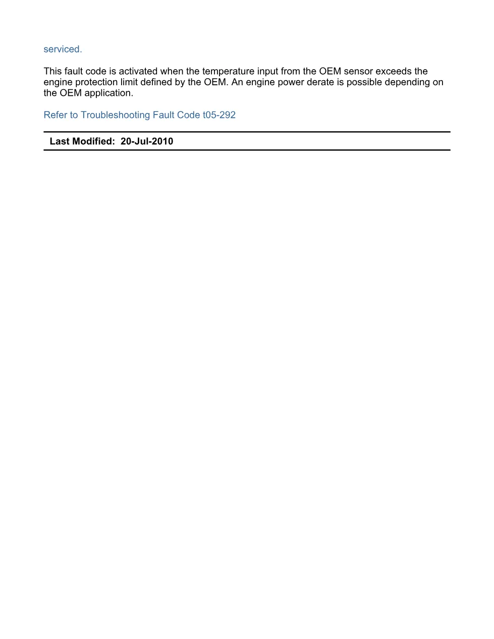 Cummins code 292 manual — Fault Code 292 — PDF, 3 pages – Service - preview page 2 of 3
