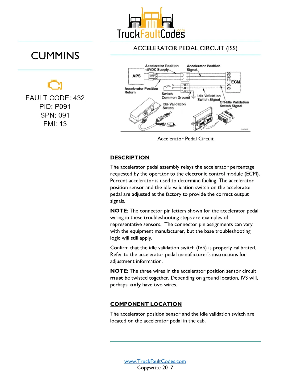Cummins code 432 Troubleshooting Manual — Fault Code 432 — PDF, 9 - preview page 1 of 3