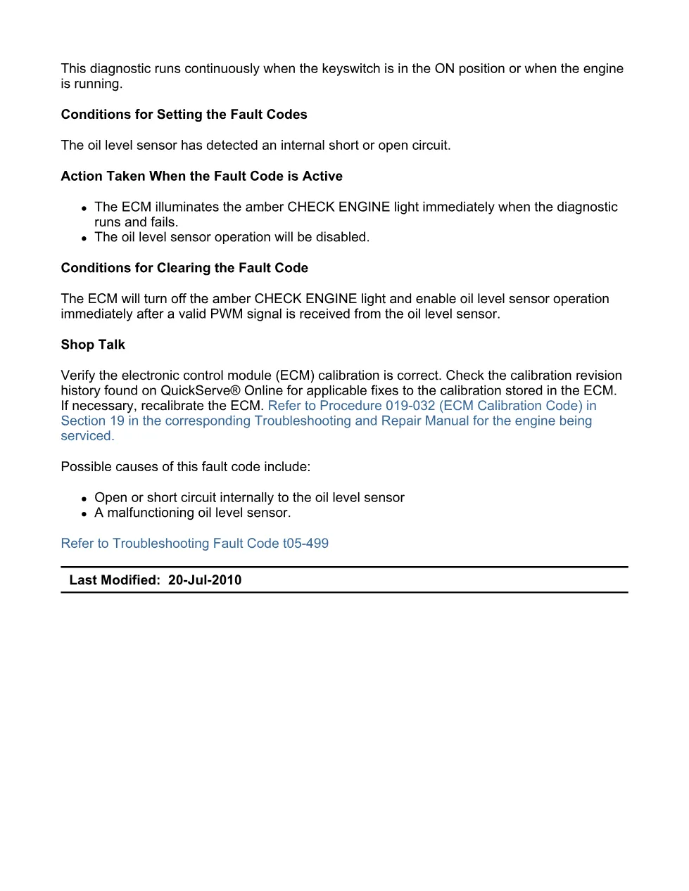 Cummins code 499 troubleshooting — Fault Code 499 Oil Level - preview page 2 of 3