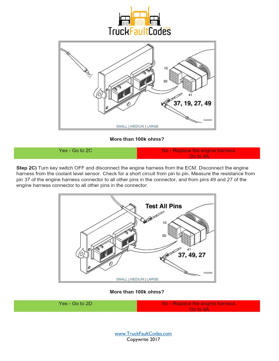 Cummins coolant level sensor troubleshooting manual — Fault Code - page 3 is available after signing in