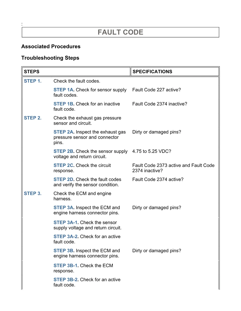 Cummins exhaust pressure fault troubleshooting manual — Fault - page 3 is available after signing in