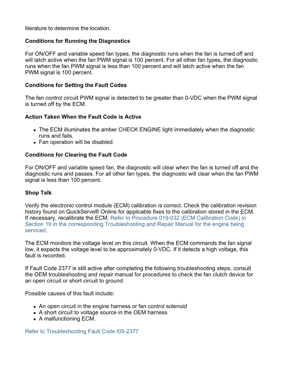 Cummins fan control fault manual — Fault Code 2377 — PDF, 14 - preview page 2 of 3