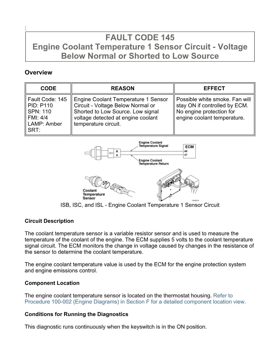 Cummins fault 145 Troubleshooting Manual — Code 145.pdf — PDF, 12 - preview page 1 of 3