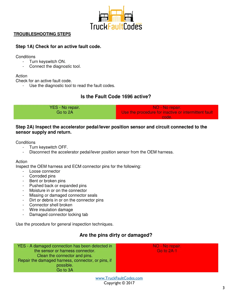 Cummins fault 1696 diagnostic procedure – SENSOR SUPPLY 5 – PDF - page 3 is available after signing in