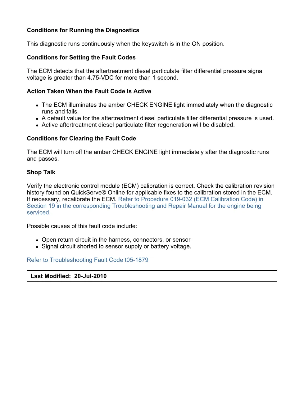 Cummins fault 1879 Troubleshooting Manual — Code 1879 — PDF, 15 - preview page 2 of 3