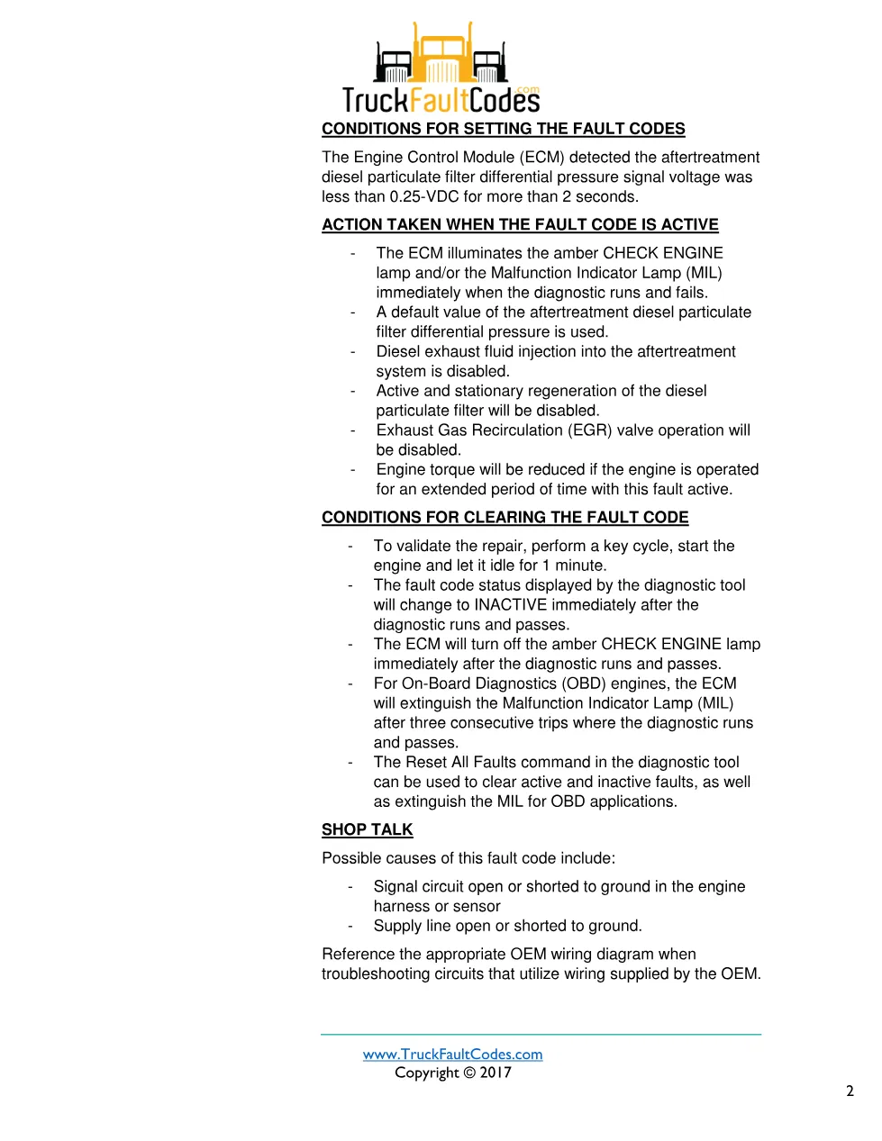 Cummins fault 1881 diagnostic procedure – AFTERTREATMENT DIESEL - preview page 2 of 3
