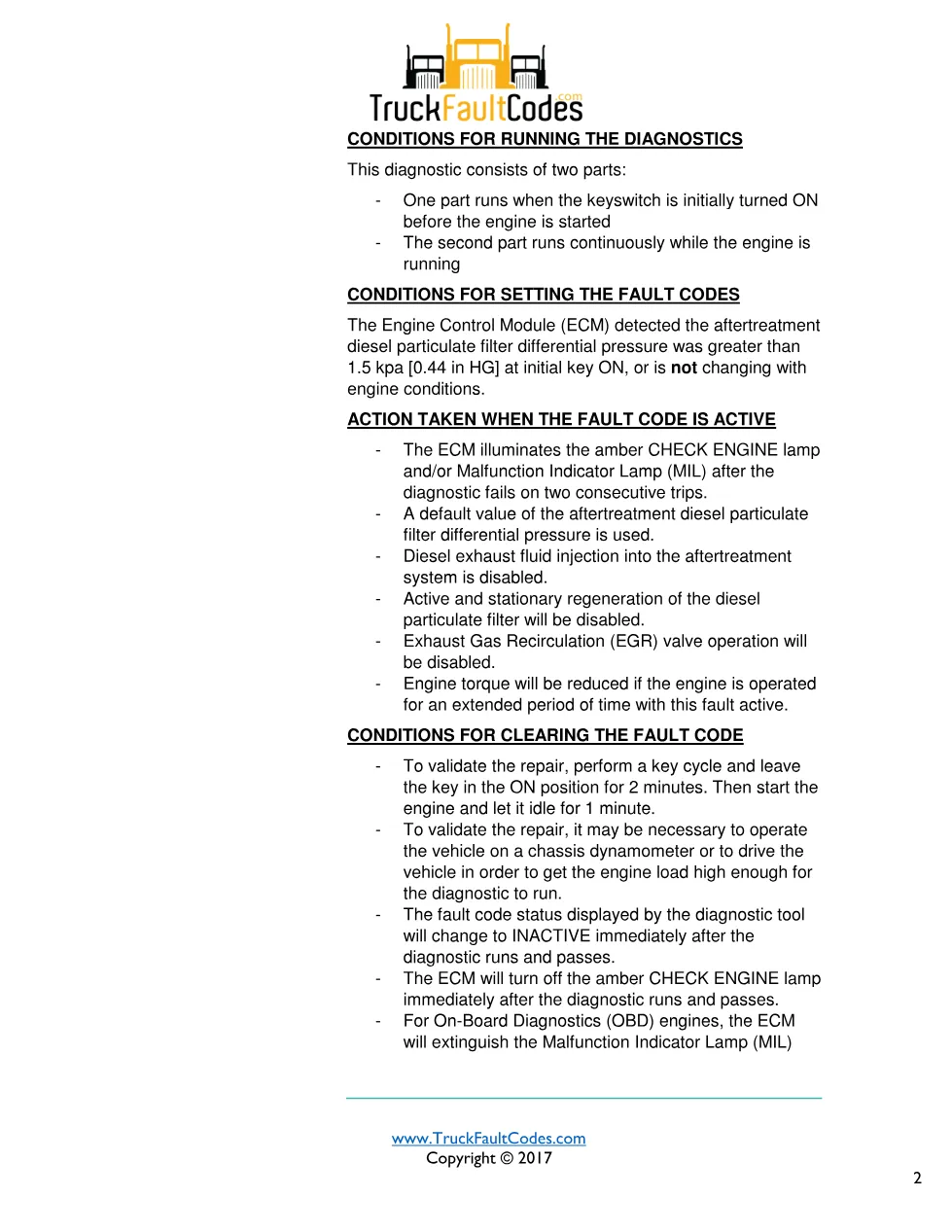 Cummins fault 1883 diagnostic procedure – AFTERTREATMENT DIESEL - preview page 2 of 3