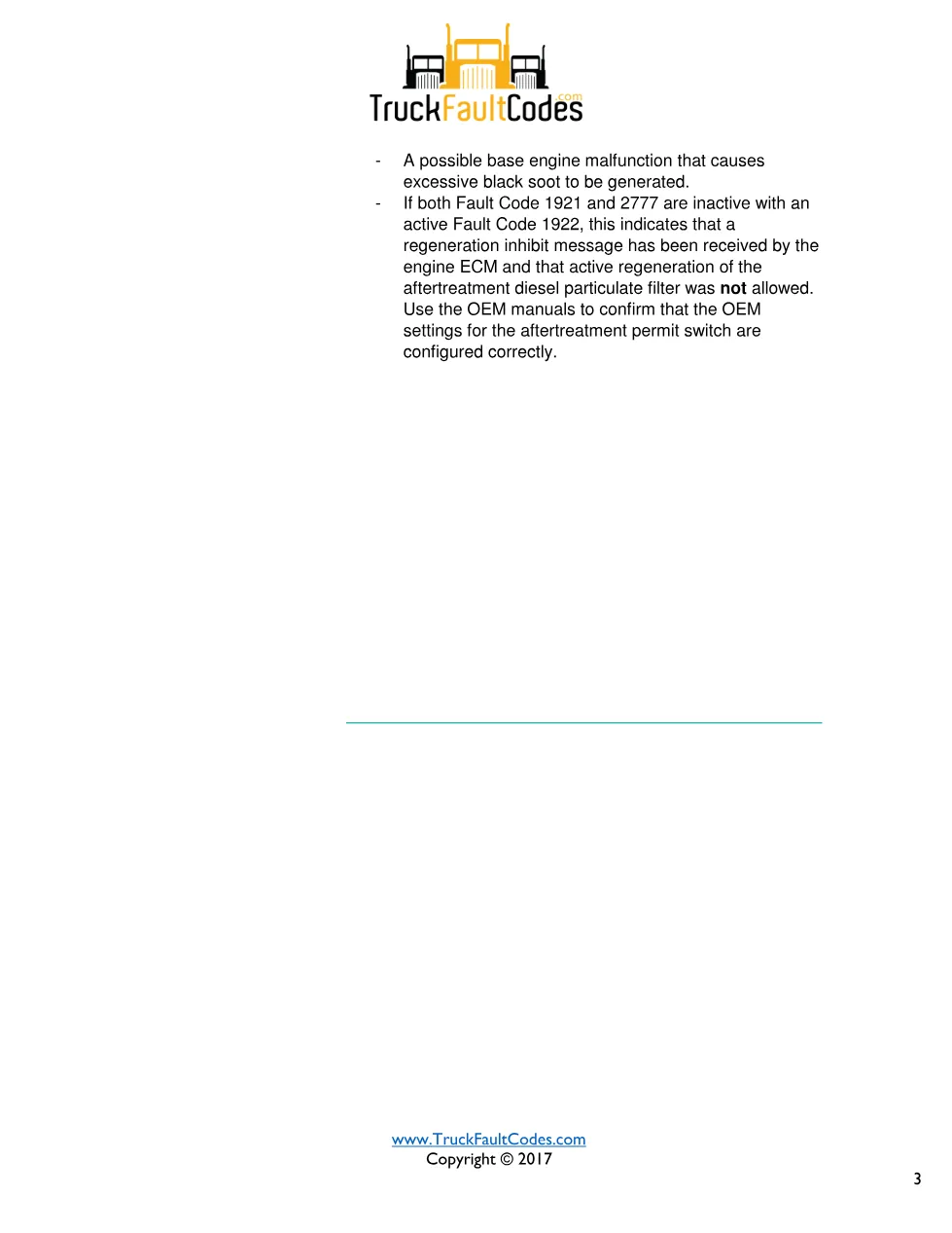 Cummins fault 1922 diagnostic procedure – AFTERTREATMENT DIESEL - page 3 is available after signing in