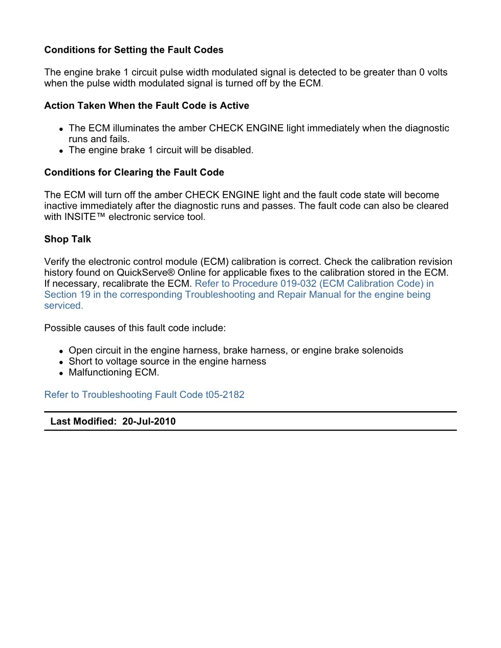 Cummins fault 2182 Troubleshooting Manual — Code 2182 PDF, 13 - preview page 2 of 3