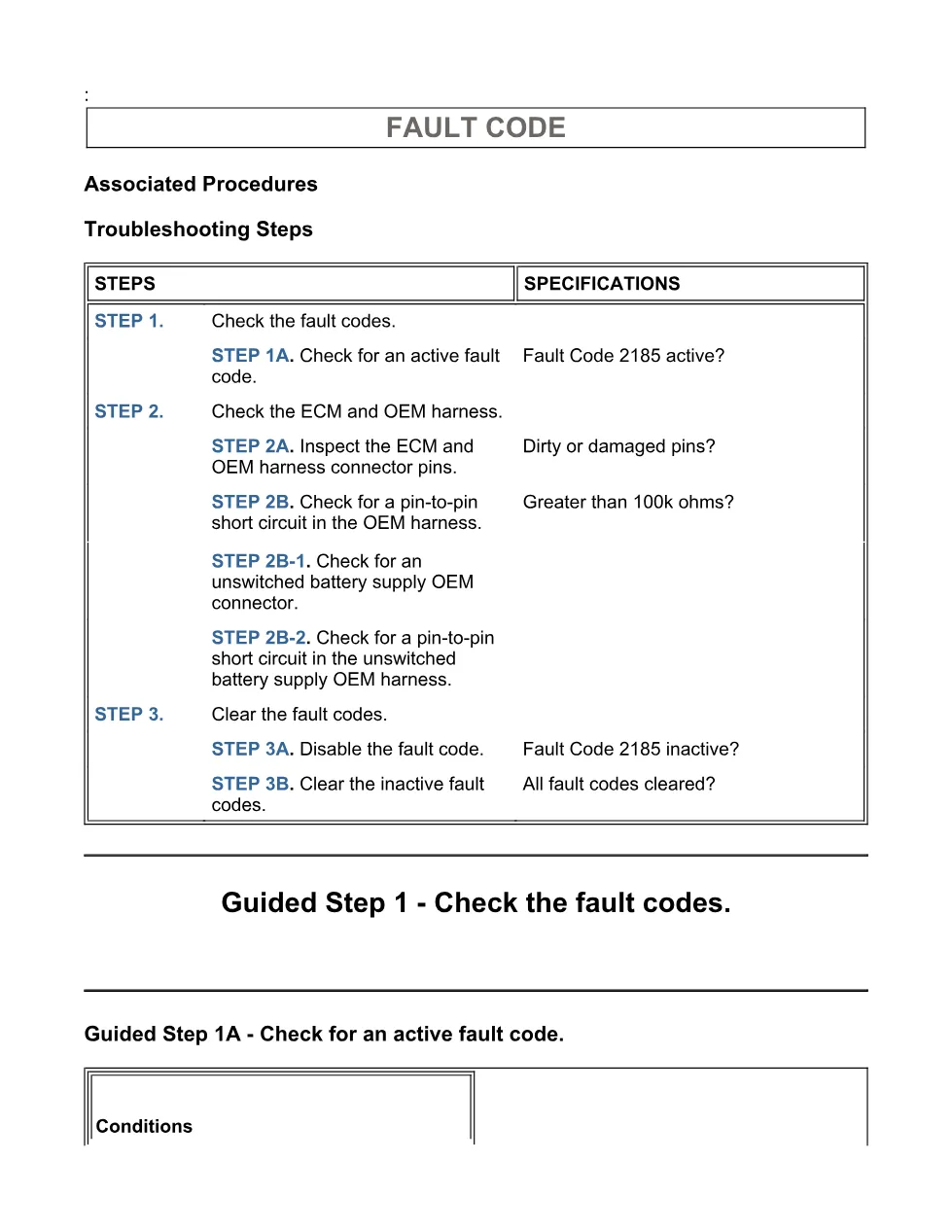 Cummins fault 2185 Diagnostic Manual — Code 2185 PDF, 9 pages - page 3 is available after signing in