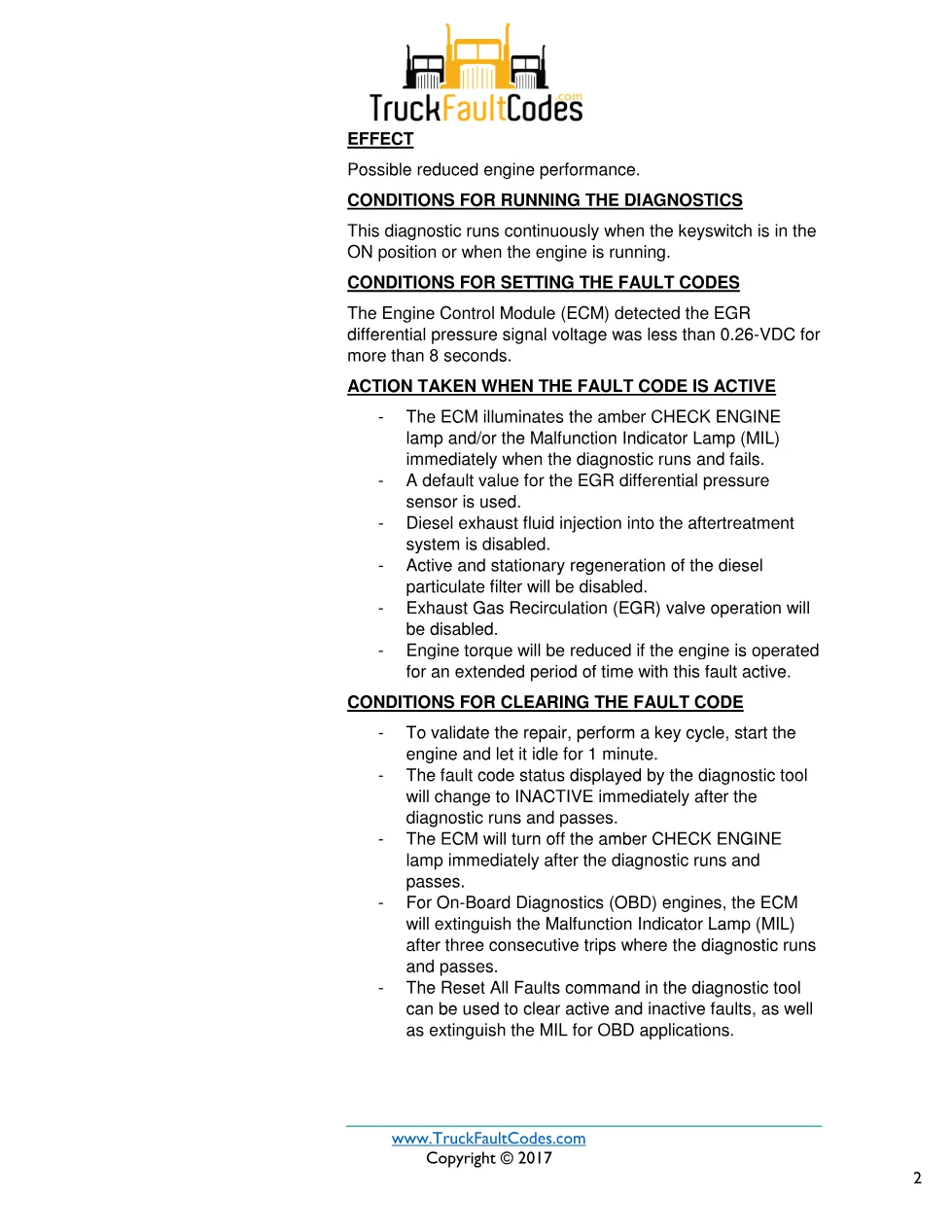 Cummins fault 2274 diagnostic procedure – EXHAUST GAS – 11 pages - preview page 2 of 3