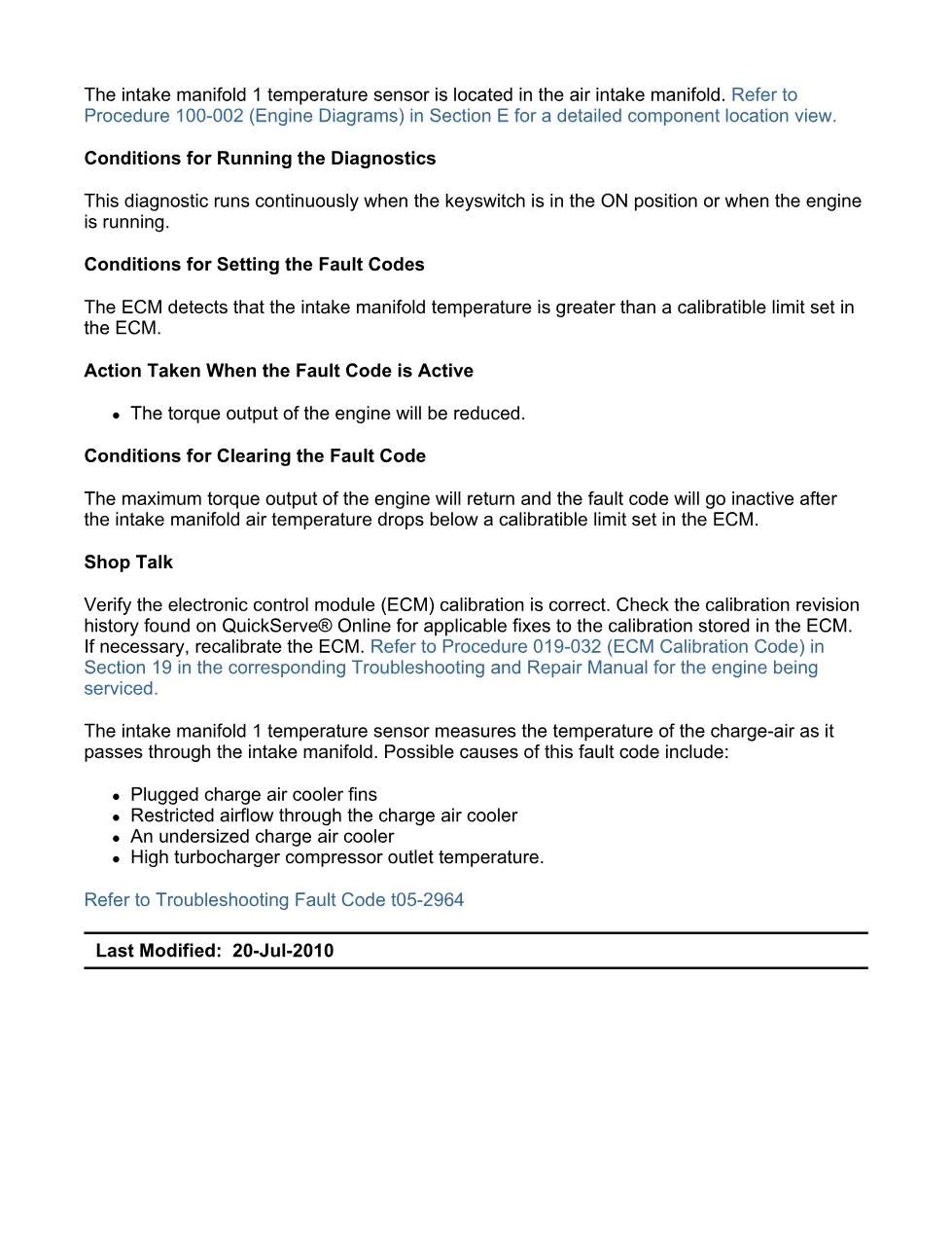 Cummins fault 2964 Diagnostic Troubleshooting — Code 2964 — PDF, - preview page 2 of 3
