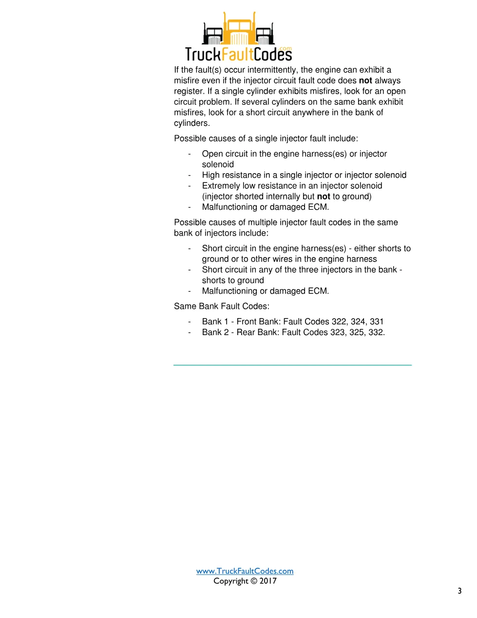 Cummins fault 323 diagnostic procedure – INJECTOR SOLENOID DRIVER - page 3 is available after signing in