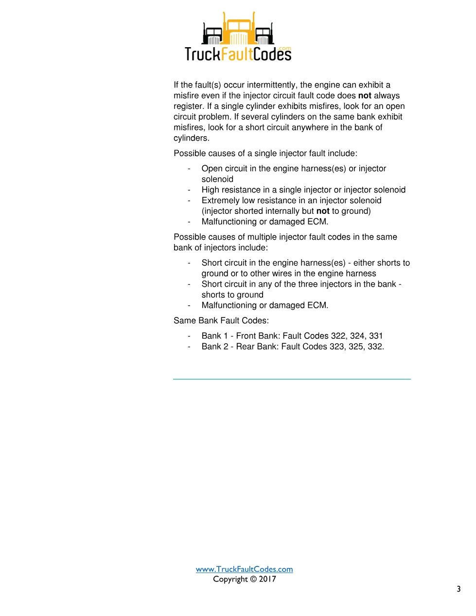 Cummins fault 332 diagnostic procedure – INJECTOR SOLENOID DRIVER - page 3 is available after signing in