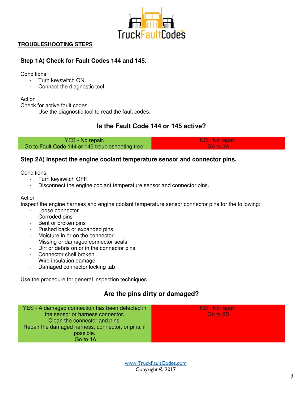 Cummins fault 334 diagnostic procedure – ENGINE COOLANT – 7 pages - page 3 is available after signing in
