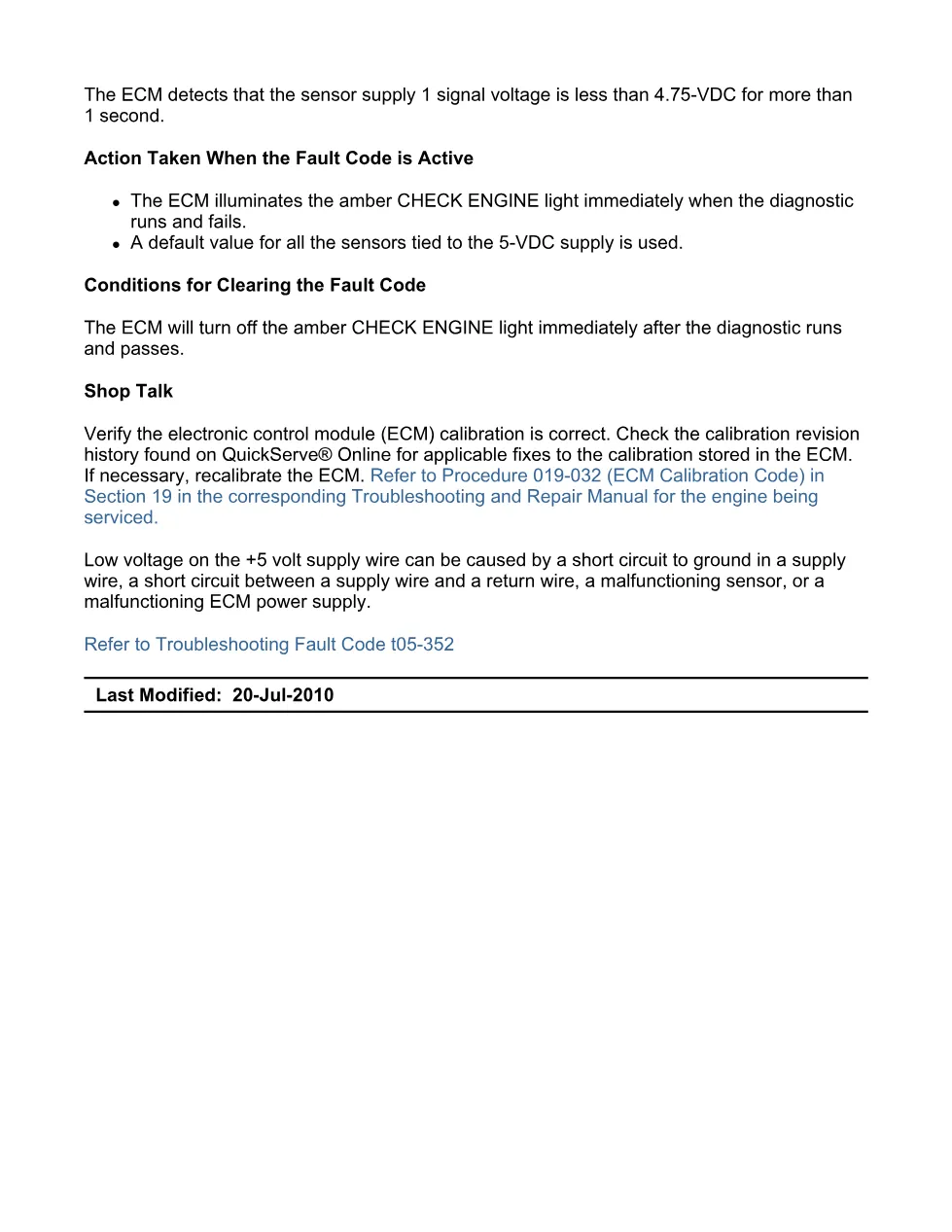 Cummins fault 352 Troubleshooting Manual — Code 352 — PDF, 23 - preview page 2 of 3