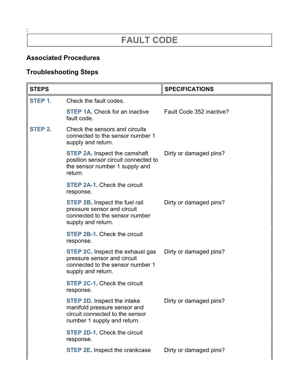 Cummins fault 352 Troubleshooting Manual — Code 352 — PDF, 23 - page 3 is available after signing in