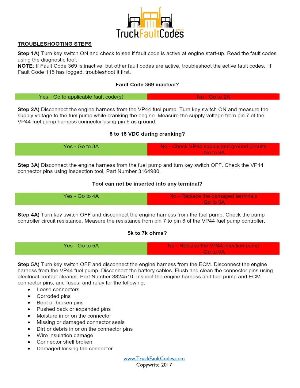 Cummins Fault 369 Troubleshooting Manual — VP44 Fuel Pump – Guide - preview page 2 of 3
