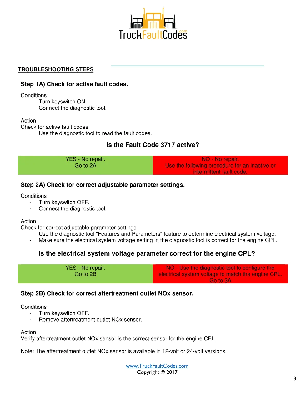 Cummins fault 3717 diagnostic procedure – AFTERTREATMENT OUTLET - page 3 is available after signing in