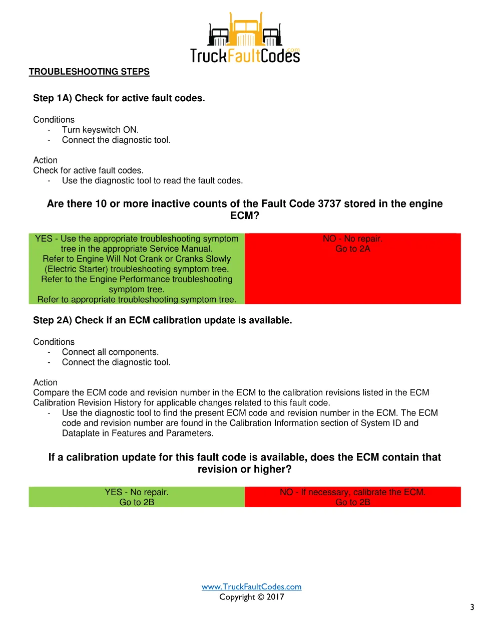 Cummins fault 3737 diagnostic procedure – ENGINE STARTER MODE - page 3 is available after signing in