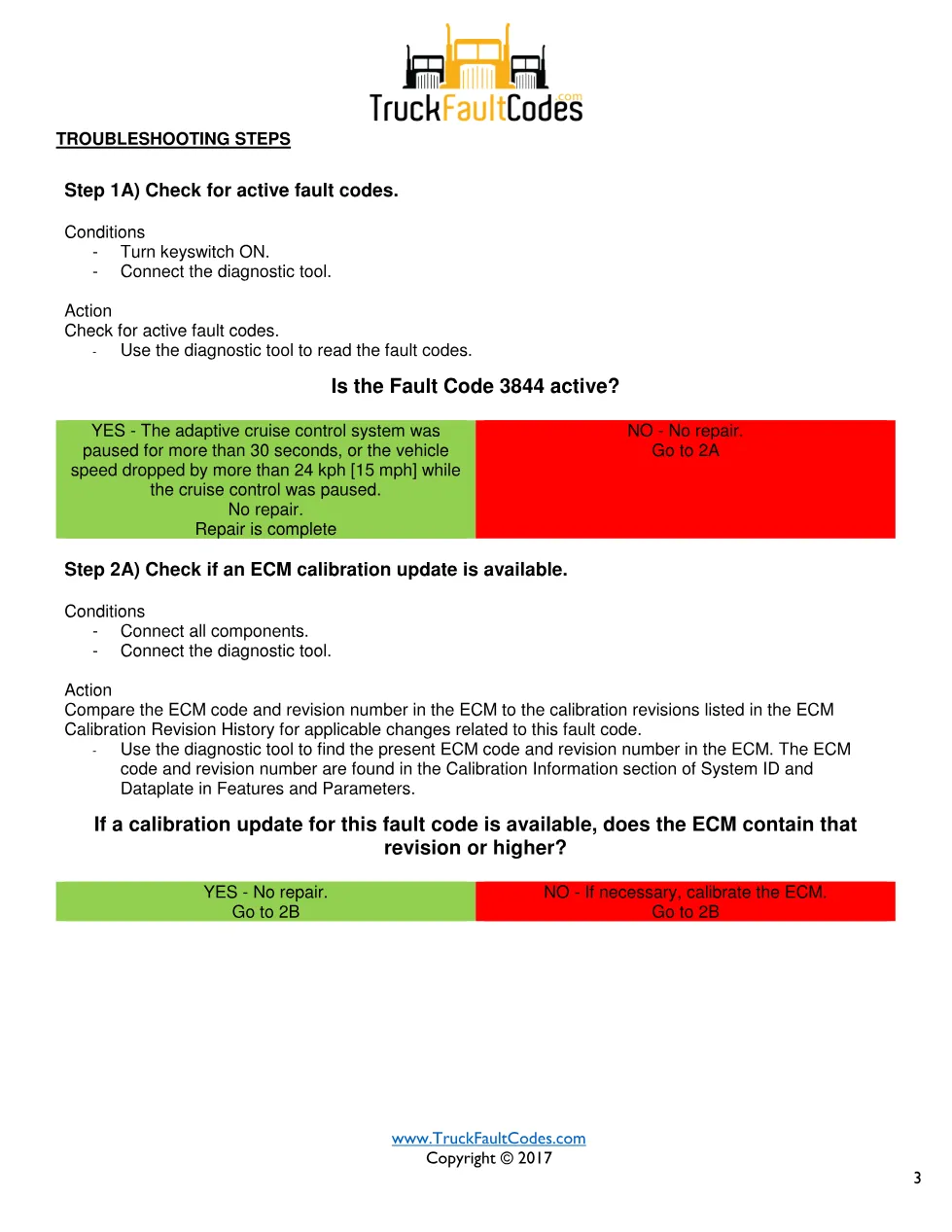 Cummins fault 3844 diagnostic procedure – CRUISE CONTROL PAUSE - page 3 is available after signing in