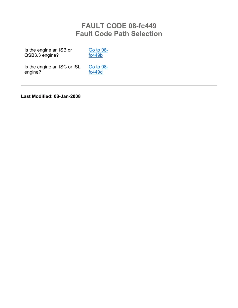Cummins fault 449 Troubleshooting Manual — Code 449 PDF, 20 pages - preview page 1 of 3