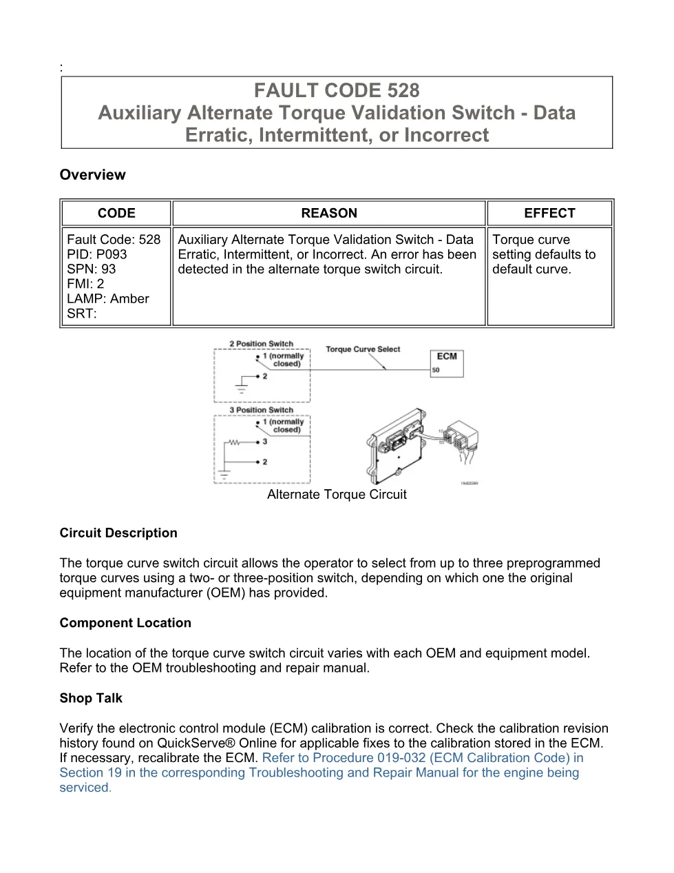 Cummins fault 528 troubleshooting manual — ISB6.7 CM2150 – Guide - preview page 1 of 3