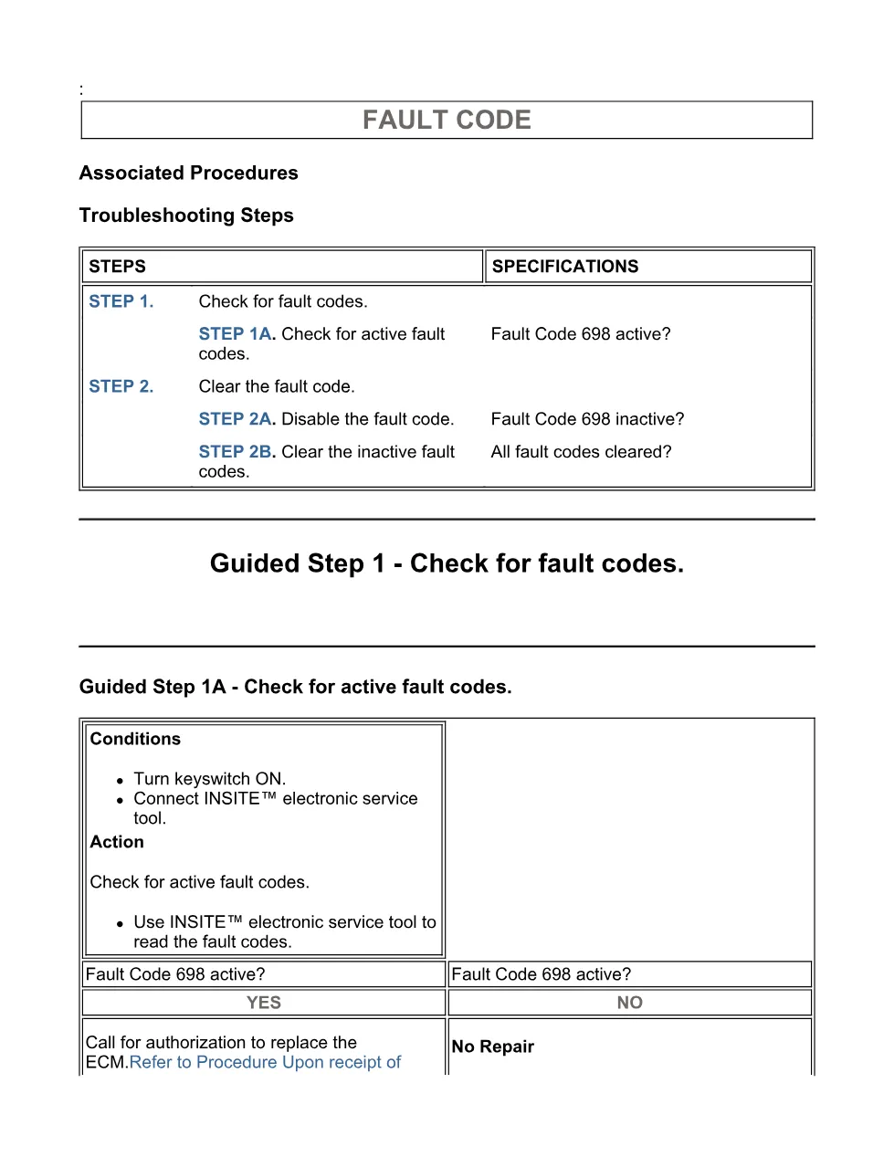 Cummins fault 698 Troubleshooting — Code 698 PDF, 5 pages – Guide - page 3 is available after signing in