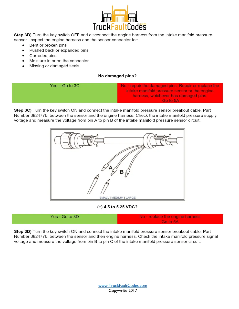 Cummins fault code 122 Troubleshooting Procedure — Fault Code 122 - page 3 is available after signing in