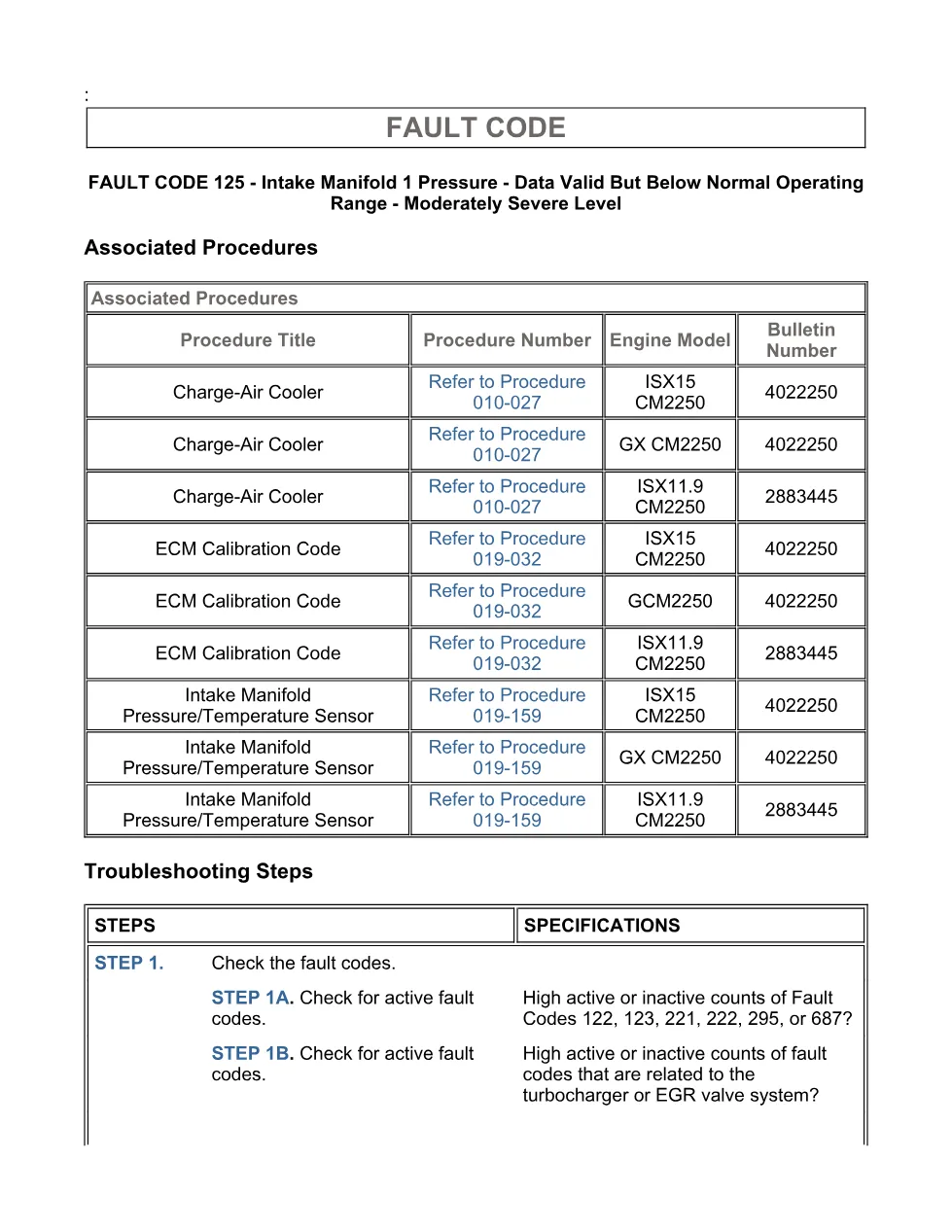 Cummins fault code 125 manual — Intake Manifold 1 Pressure (SPN - page 3 is available after signing in