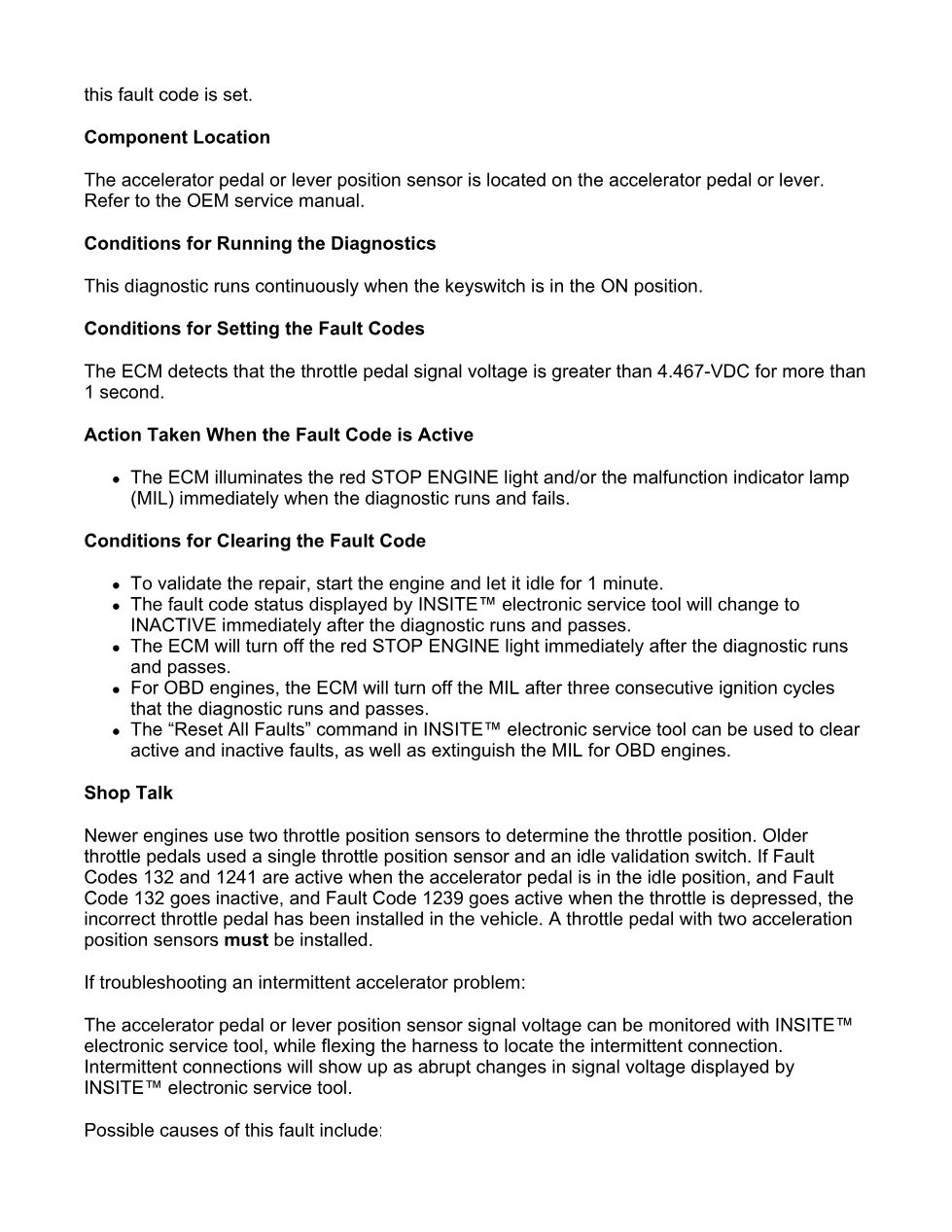 Cummins fault code 131 manual — Accelerator Pedal or Lever – PDF - preview page 2 of 6