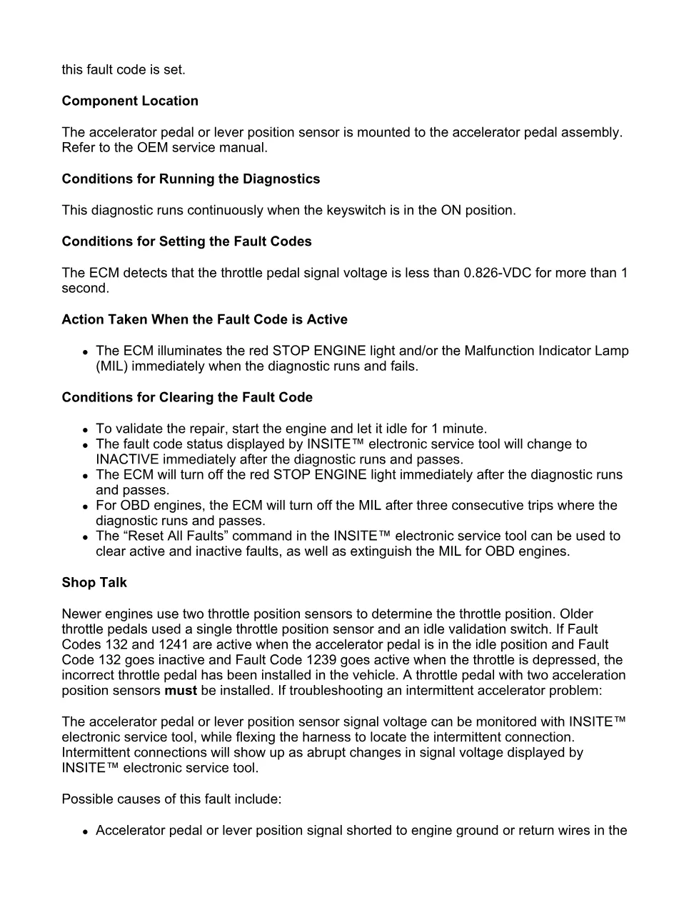 Cummins fault code 132 manual — Accelerator Pedal or Lever – PDF - preview page 2 of 6