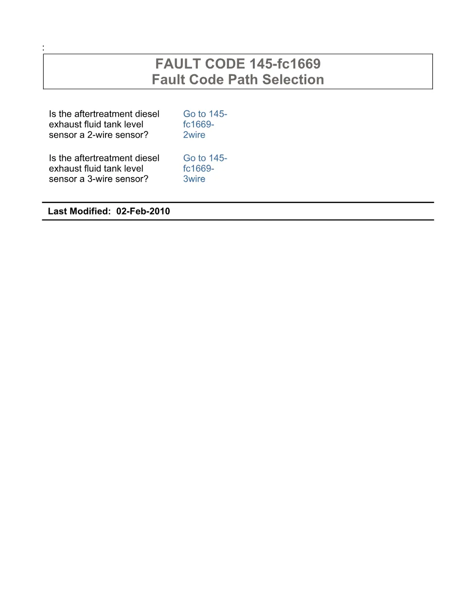 Cummins Fault Code 1669 — DEF Tank Level Sensor — SPN 1761 FMI 3 - preview page 1 of 6