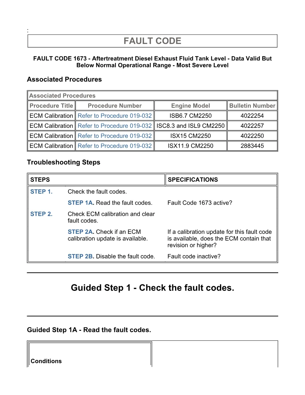 Cummins Fault Code 1673 — DEF Tank Level — SPN 1761 FMI 1 PDF, 5 - page 3 is available after signing in