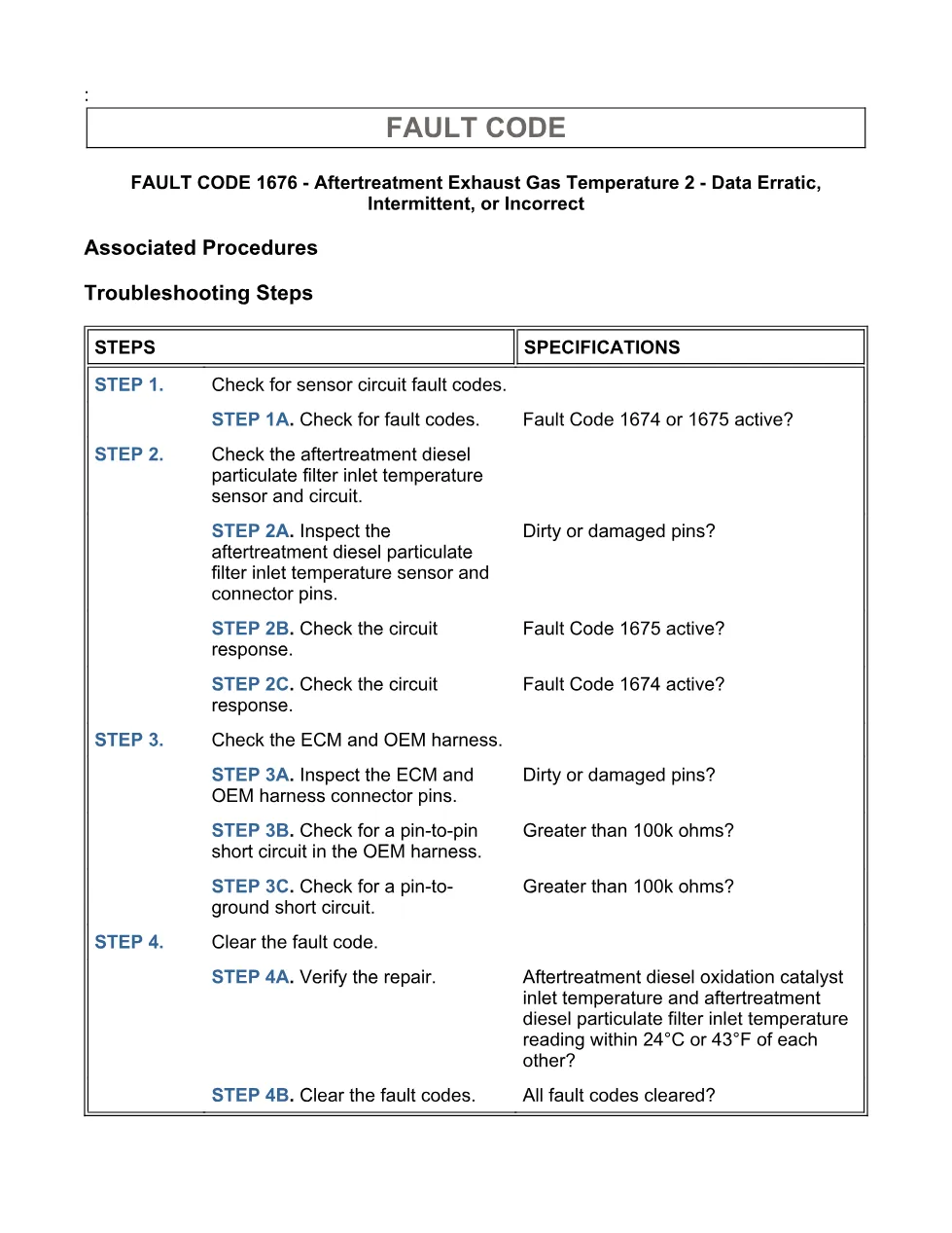 Cummins fault code 1676 Diagnostic Procedure — Code 1676.pdf - page 3 is available after signing in