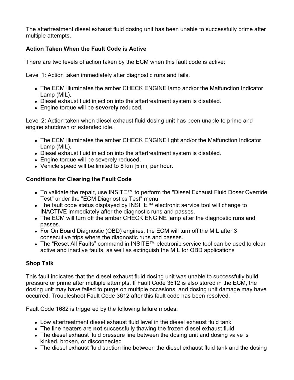 Cummins Fault Code 1682 — DEF Dosing Unit Input Lines — SPN 3362 - preview page 2 of 6