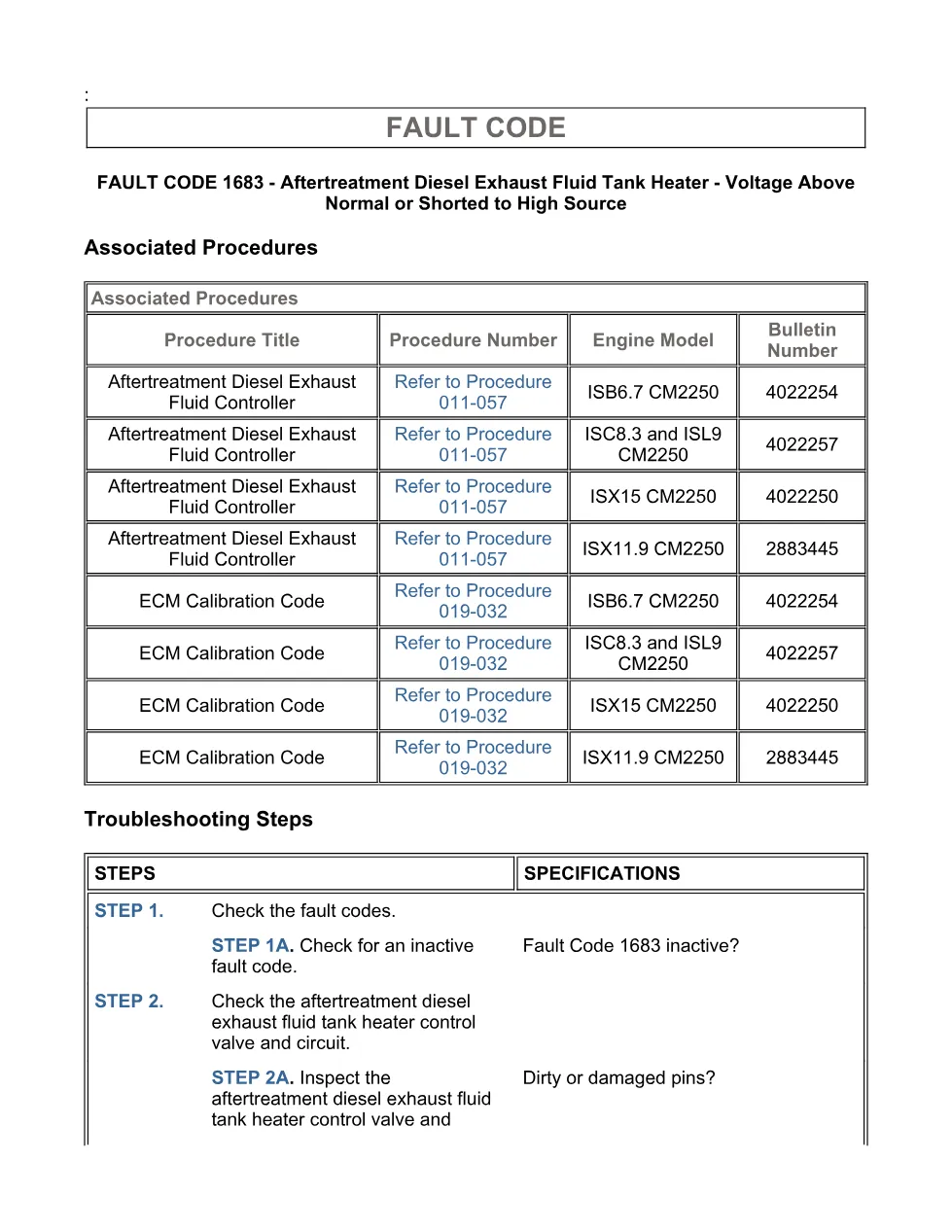 Cummins Fault Code 1683 — DEF Tank Heater — SPN 3363 FMI 3 PDF, - page 3 is available after signing in