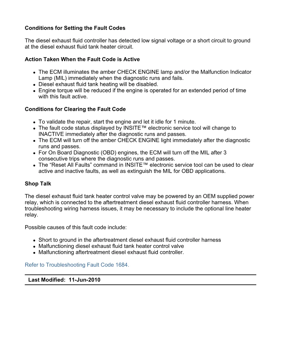 Cummins Fault Code 1684 — DEF Tank Heater — SPN 3363 FMI 4 PDF, - preview page 2 of 6