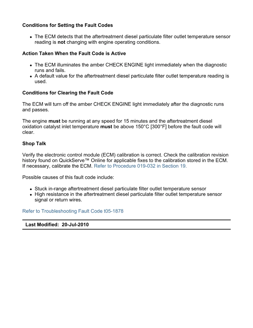 Cummins fault code 1878 Troubleshooting Manual — Code 1878 — PDF, - preview page 2 of 3