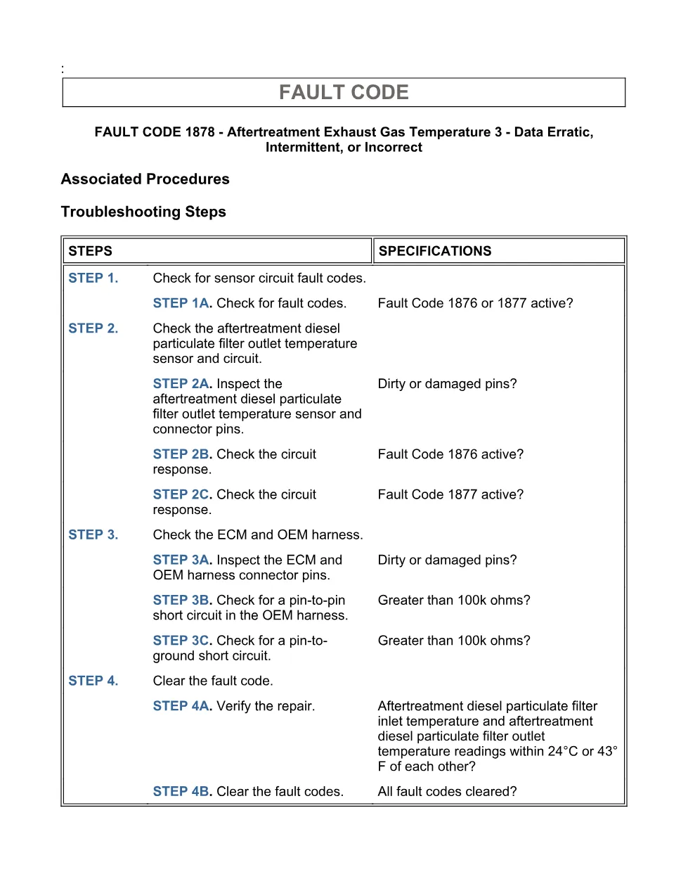Cummins fault code 1878 Troubleshooting Manual — Code 1878 — PDF, - page 3 is available after signing in