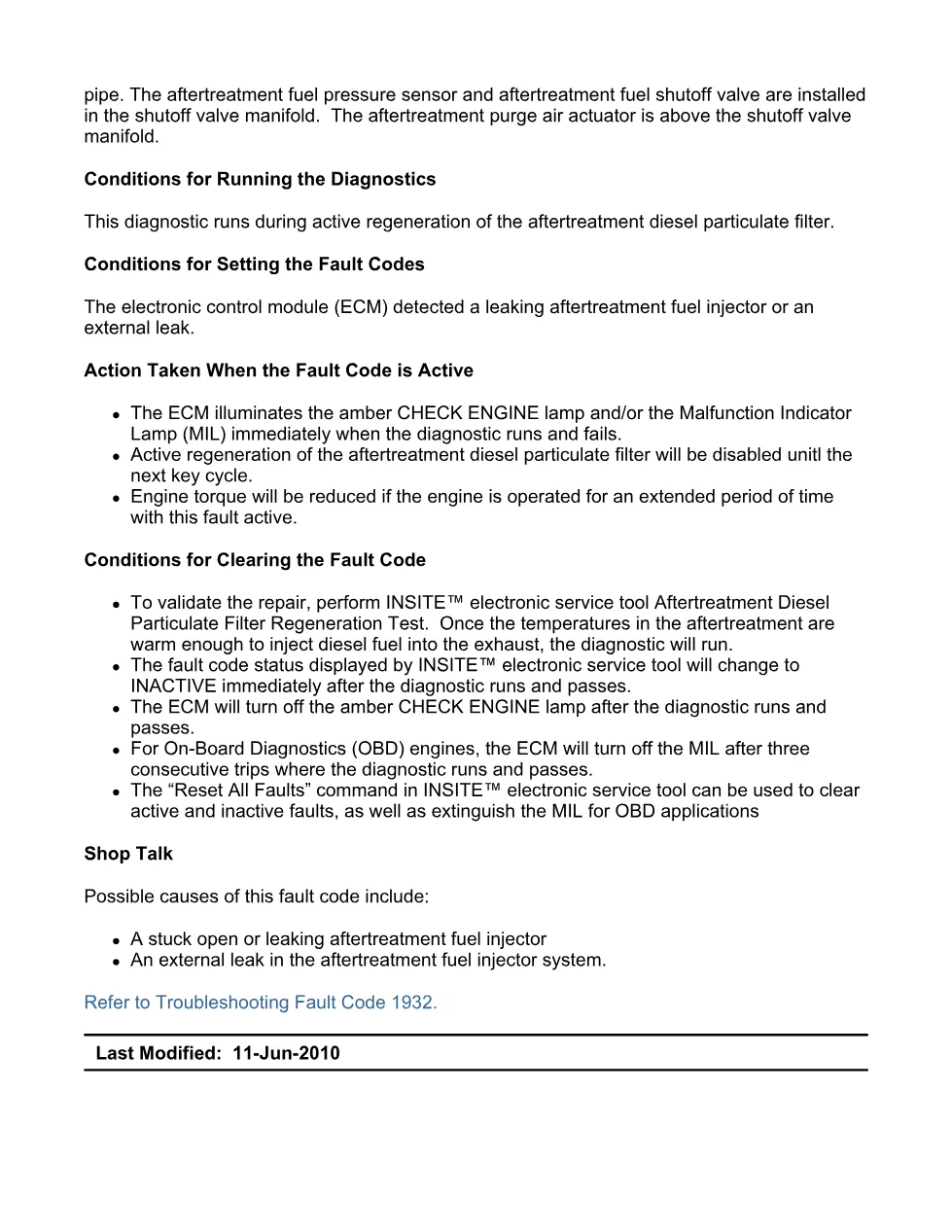 Cummins fault code 1932 — Aftertreatment Doser data erratic - preview page 2 of 6