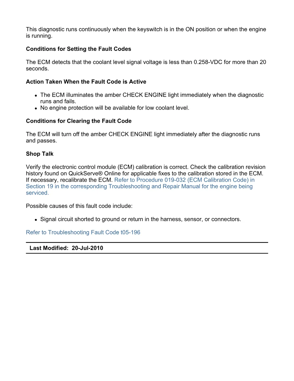 Cummins fault code 196 Troubleshooting Manual — 08-fc196 — PDF, - page 3 is available after signing in