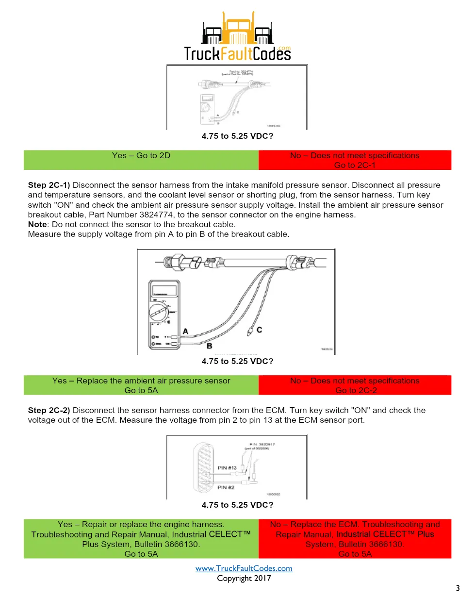 Cummins fault code 221 — Ambient Air Pressure Sensor Open Circuit - page 3 is available after signing in