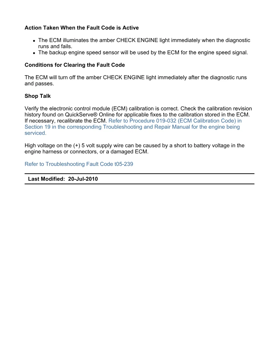 Cummins fault code 239 troubleshooting manual — Sensor Supply 3 - preview page 2 of 3