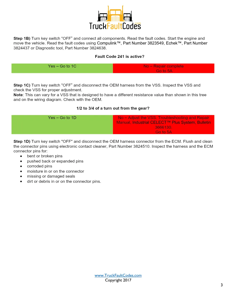 Cummins fault code 241 — Vehicle Speed Sensor Circuit – Official - page 3 is available after signing in